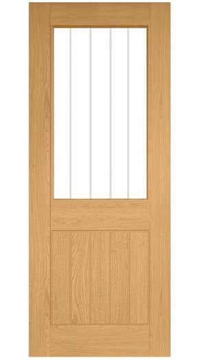 Deanta Ely Half Light Glazed Oak Internal Door - Pre Finished
