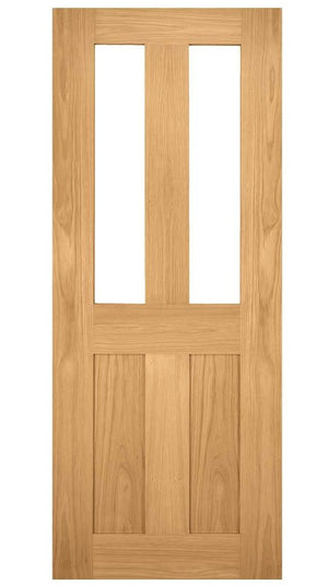 Deanta Eton Oak Clear Glazed Internal Door - Unfinished