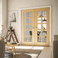 Deanta Bristol Clear Glazed 10 Light Oak Internal Door - Unfinished