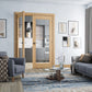 Deanta Ely 1L Full Glass Oak Internal Door - Unfinished