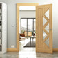 Deanta Ely 5L Glazed Oak Internal Door - Pre Finished