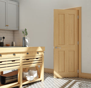 Deanta Eton Oak Internal Door - Unfinished