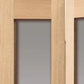 JB Kind Fuji Glazed Oak Bi-Fold Internal Door - Unfinished
