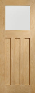 XL Joinery DX Obscure Glass Oak Internal Door - Unfinished