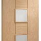 XL Joinery Messina Obscure Glazed Internal Oak Door - Unfinished