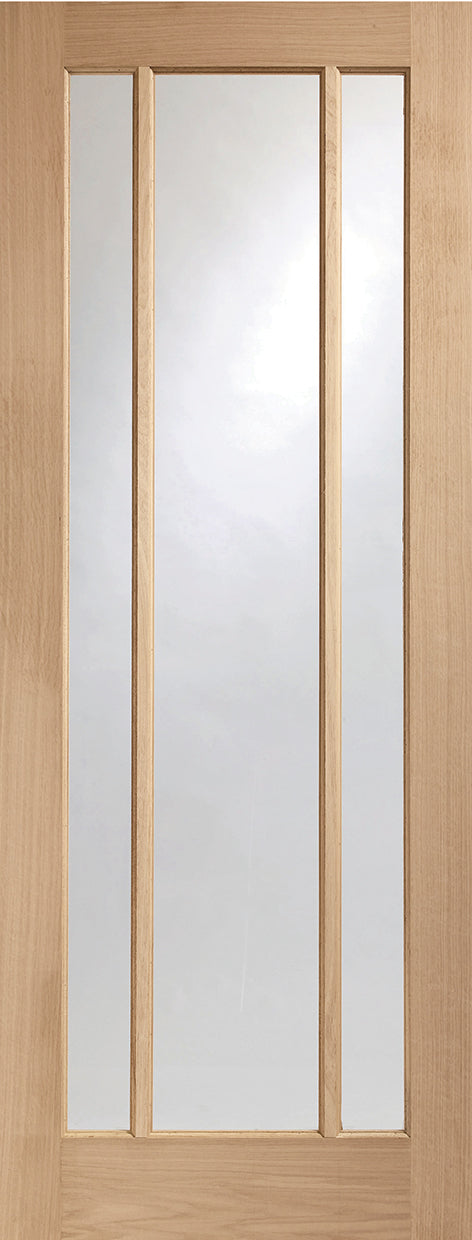 XL Joinery Worcester Clear Glazed Internal Oak Door - Pre finished