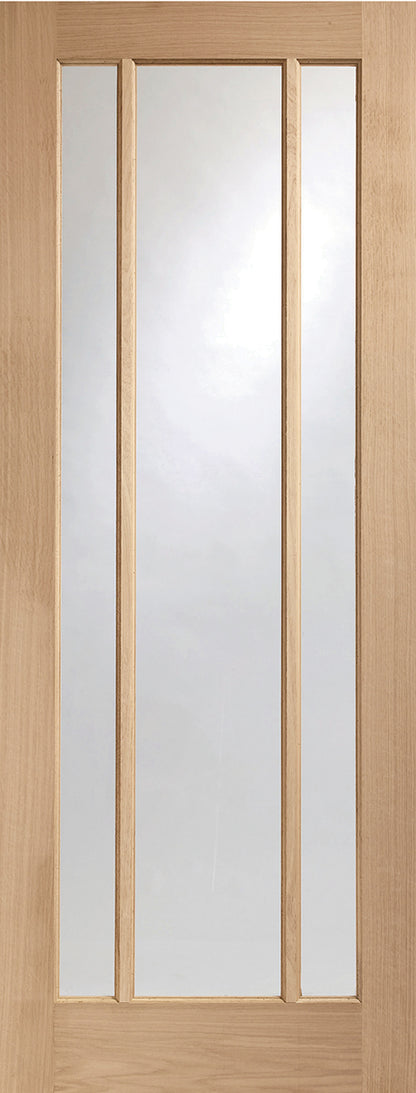 XL Joinery Worcester Clear Glazed Internal Oak Door - Unfinished