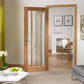 XL Joinery Worcester Clear Glazed Internal Oak Door - Unfinished