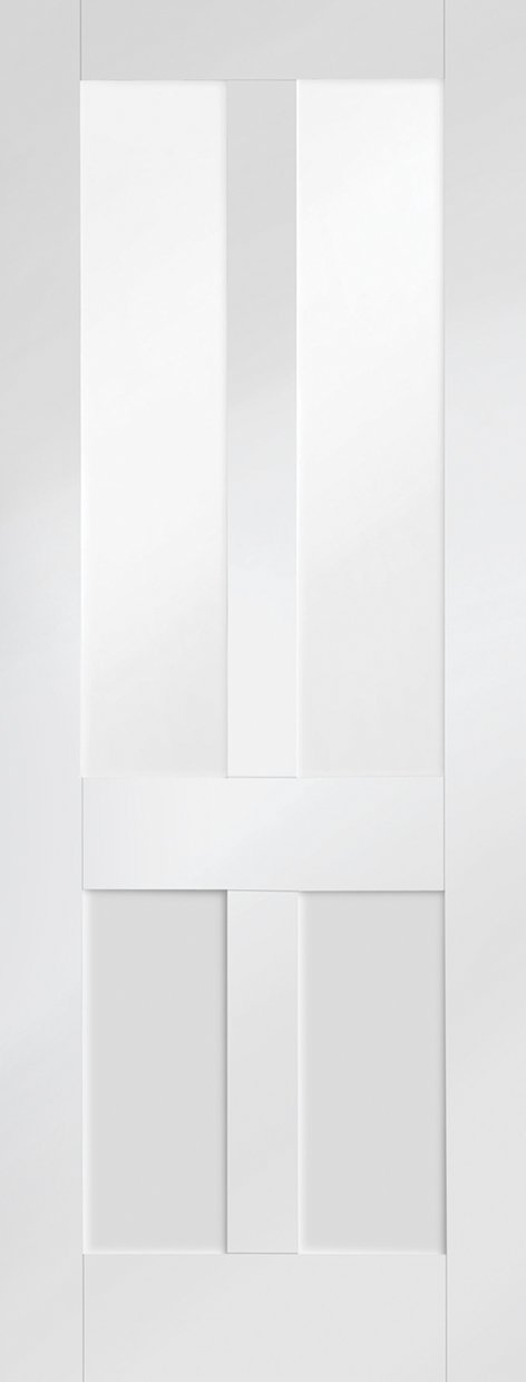 XL Joinery Malton Shaker Clear Glazed White Primed Internal Door