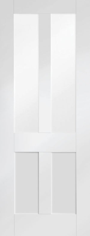 XL Joinery Malton Shaker Clear Glazed White Primed Internal Door