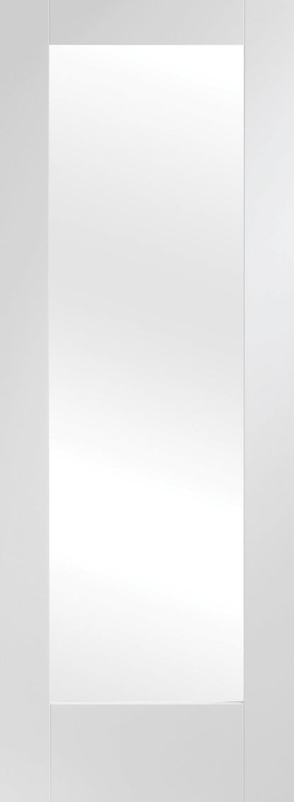 XL Joinery Pattern 10 Clear Glazed White Primed Internal Door