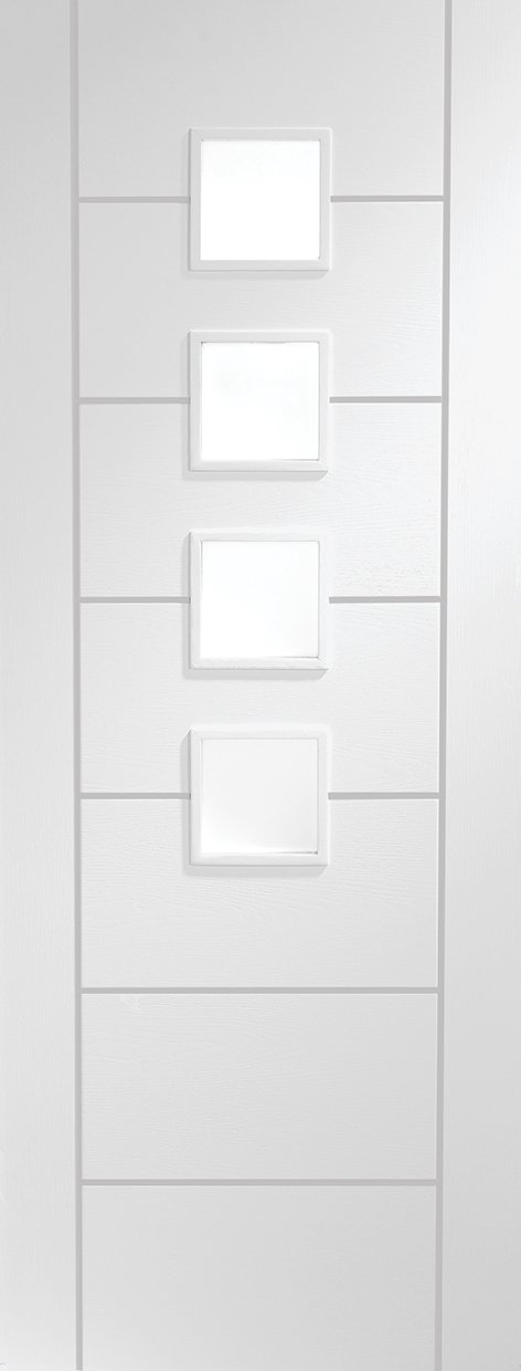 XL Joinery Palermo Obscure Glazed White Primed Internal Door