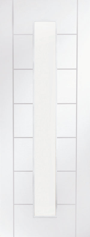 XL Joinery Palermo 1 Light Clear Glazed White Primed FD30 Fire Door