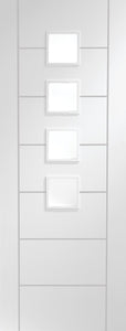 XL Joinery Palermo Obscure Glazed White Primed Internal Door