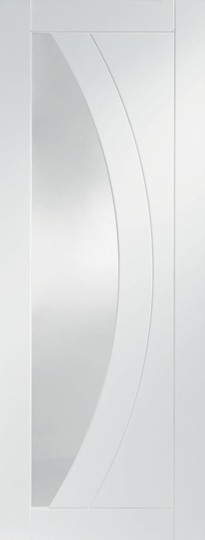 XL Joinery Salerno Clear Glazed White Primed FD30 Fire Door