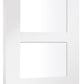 XL Joinery Shaker 4 Panel Clear Glazed White Primed Internal Door