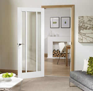 XL Joinery Worcester Clear Glazed White Primed Internal Door