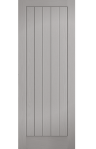 LPD Textured Vertical 5 Panel Grey Internal Door - Fully Finished