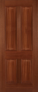 Mendes Hardwood Colonial 4 Panel External Door - Unfinished