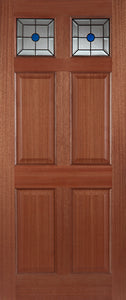 Mendes Hardwood Colonial Top Light External Door - Unfinished