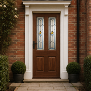 Mendes Hardwood Edwardian Blue External Door - Unfinished