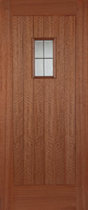Mendes Hardwood Hillingdon Lead Light External Door - Unfinished