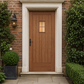 Mendes Hardwood Hillingdon Lead Light External Door - Unfinished