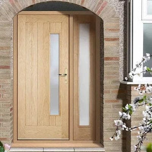 LPD Newbury Glazed Oak External Door - Unfinished