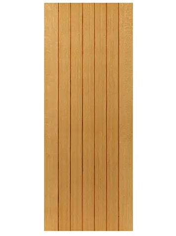 JB Kind Cherwell 7 Panel Oak Veneered FD30 Fire Door - Pre Finished