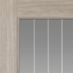 JB Kind Colorado Glazed Grey Laminate Internal Door - Pre Finished