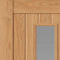 JB Kind Hudson Glazed Oak Laminate Internal Door - Pre Finished