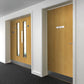 JB Kind Oak Veneered Flush FD30 Fire Door - Fully Finished