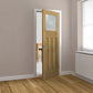 JB Kind Rustic Oak DX Glazed Internal Door - Pre Finished