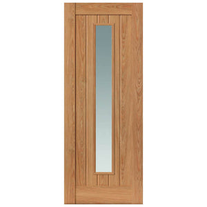 JB Kind Hudson Glazed Oak Laminate Internal Door - Pre Finished