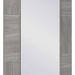 XL Joinery Ravenna Clear Glazed White Grey Laminate Internal Door - Pre Finished