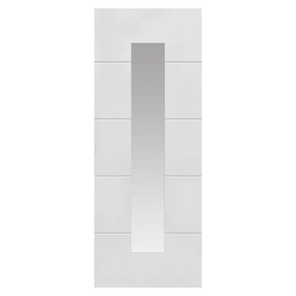 JB Kind 4 Line Horizontal Glazed & Primed Moulded Internal Door