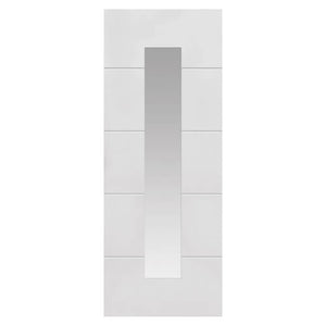JB Kind 4 Line Horizontal Glazed & Primed Moulded Internal Door