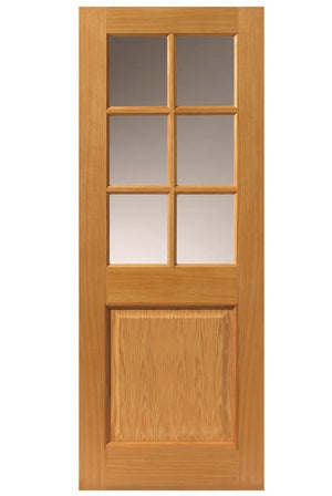 JB Kind Arden Glazed Oak Veneered Internal Door - Pre Finished