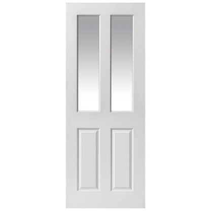 JB Kind Canterbury Smooth 2 Light Clear White Primed Internal Door