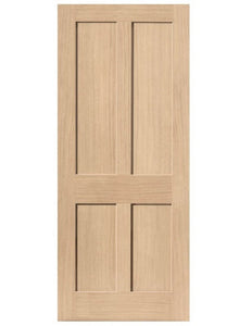 JB Kind Rushmore Oak Shaker Style FD30 Fire Door - Unfinished