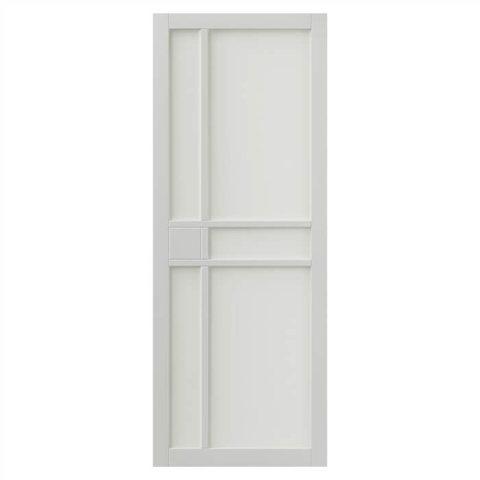 JB Kind City White Industrial Art Deco Style Internal Door - Pre Finished