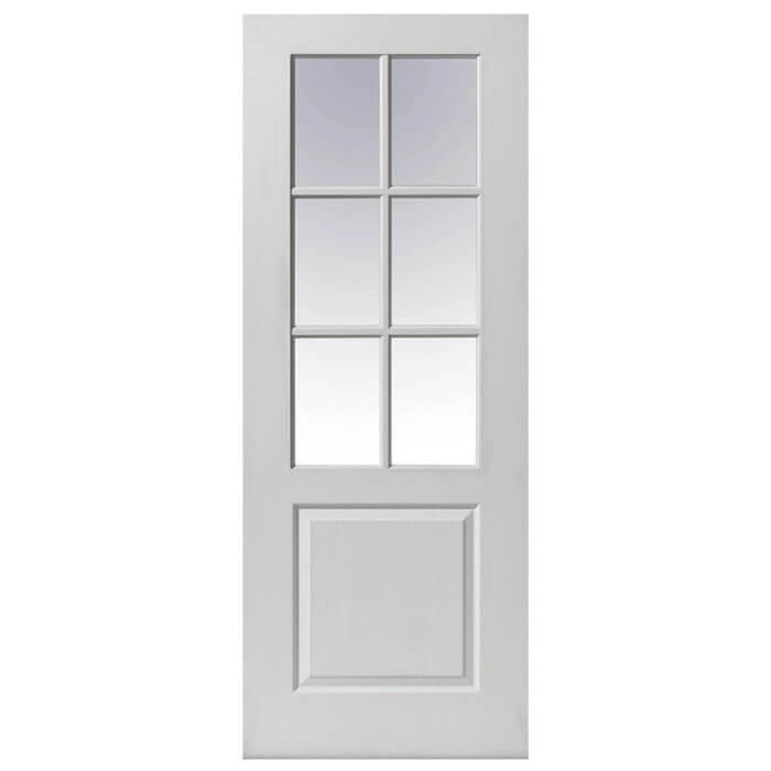 JB Kind Faro Glazed White Primed Moulded Internal Door