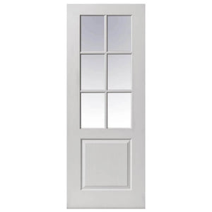 JB Kind Faro Glazed White Primed Moulded Internal Door