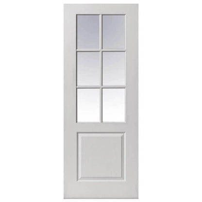 JB Kind Faro Glazed White Primed Moulded Internal Door
