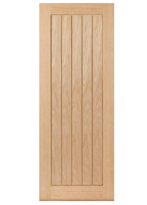 JB Kind Thames Oak 5 Panel FD30 Fire Door - Unfinished