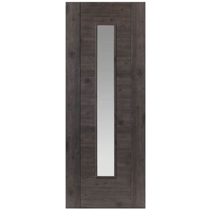 JB Kind Alabama Glazed Dark Grey Laminate Internal Door - Pre Finished