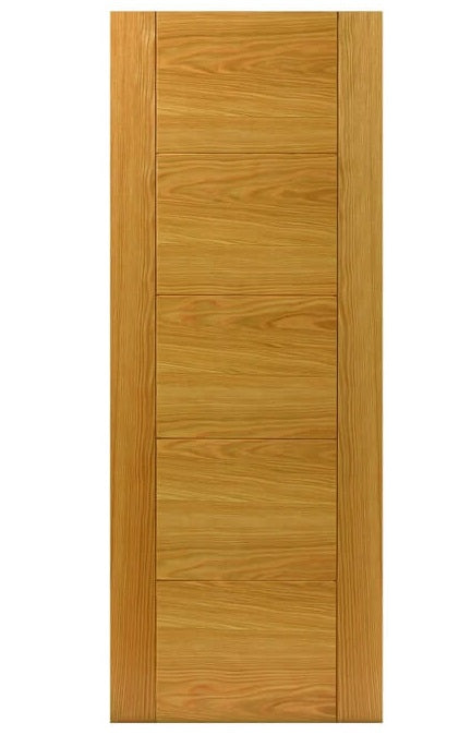 JB Kind Tigris Oak 5 Panel Veneered Door - Pre Finished