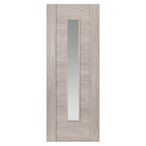JB Kind Alabama Glazed Light Grey Laminate Internal Door - Pre Finished