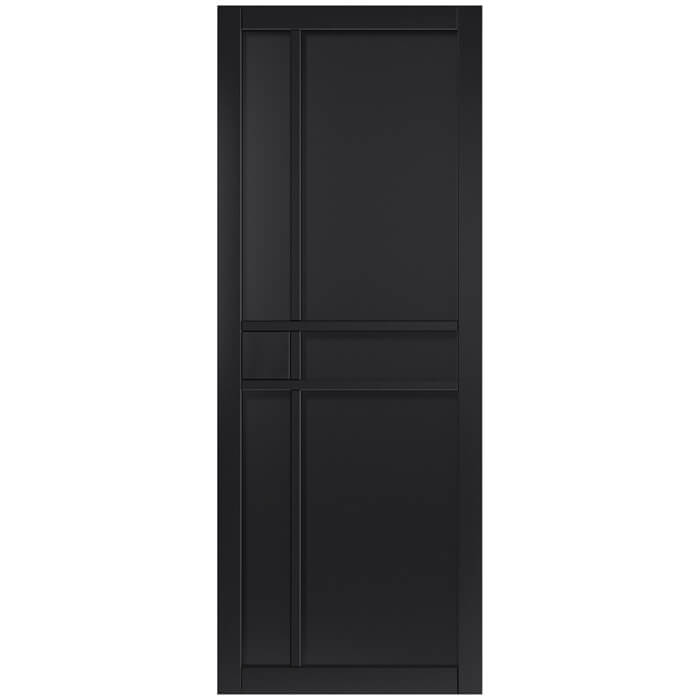 JB Kind City Black Industrial Art Deco Style Internal Door - Pre Finished