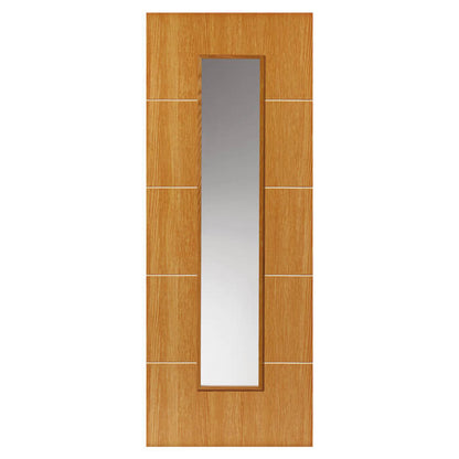 JB Kind Louvre Glazed Oak Painted Internal Door - Pre Finished